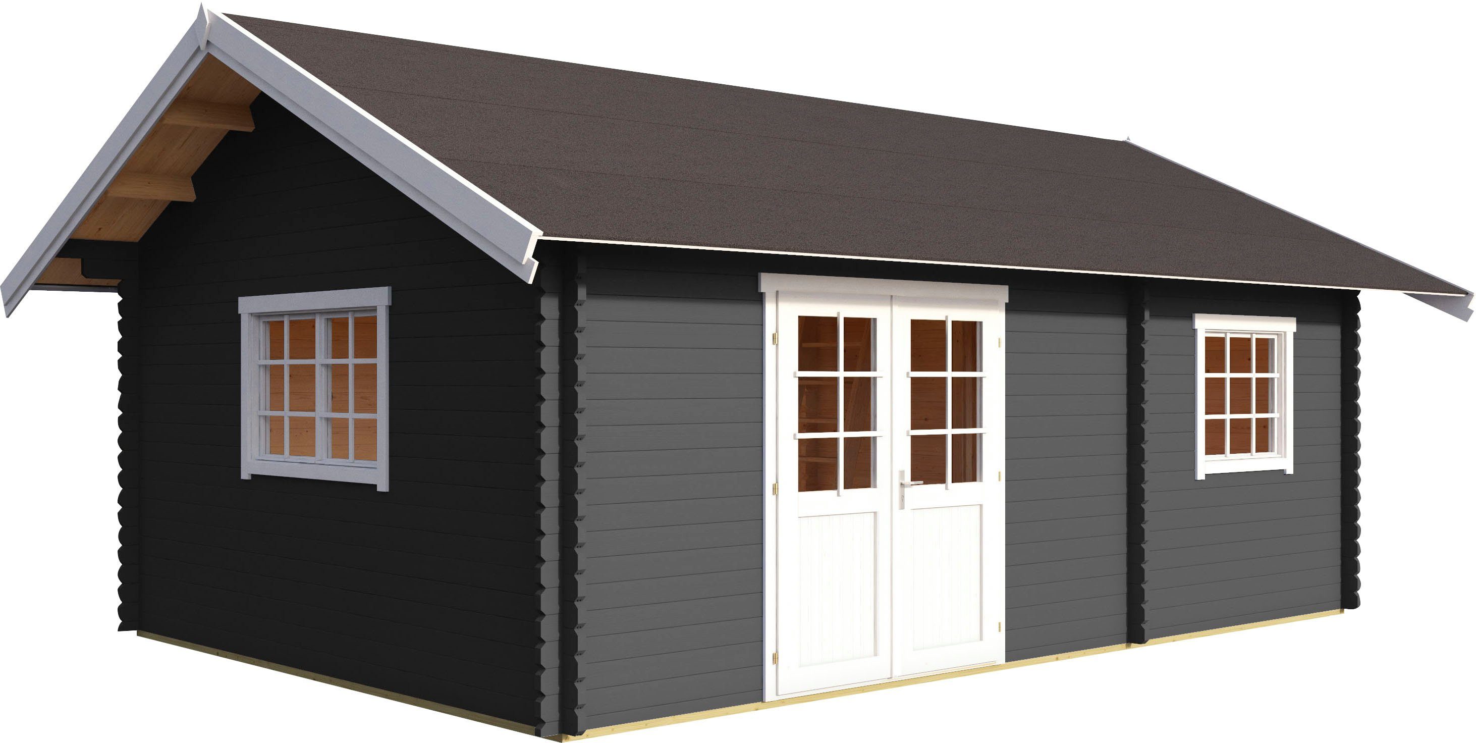 LASITA MAJA Gartenhaus CAROLINE, BxT: 675x490 cm, (Set, inkl. Fußbodenbretter zum Verlegen)