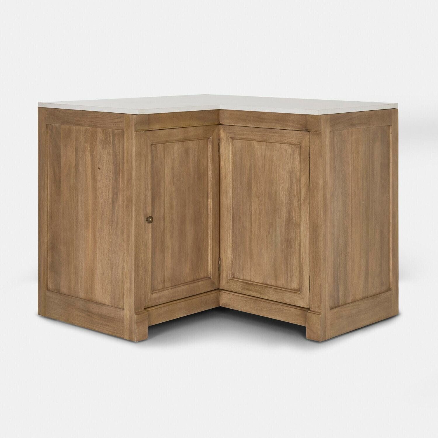 Mirabeau Küchenzeile Eckschrank Millhaven braun/weiß