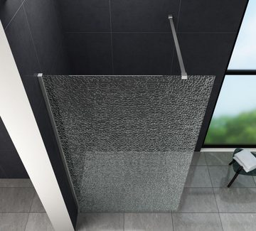 Home Systeme Walk-in-Dusche Duschtrennwand Klarglas Duschkabine Duschabtrennung Crushed Glas ESG