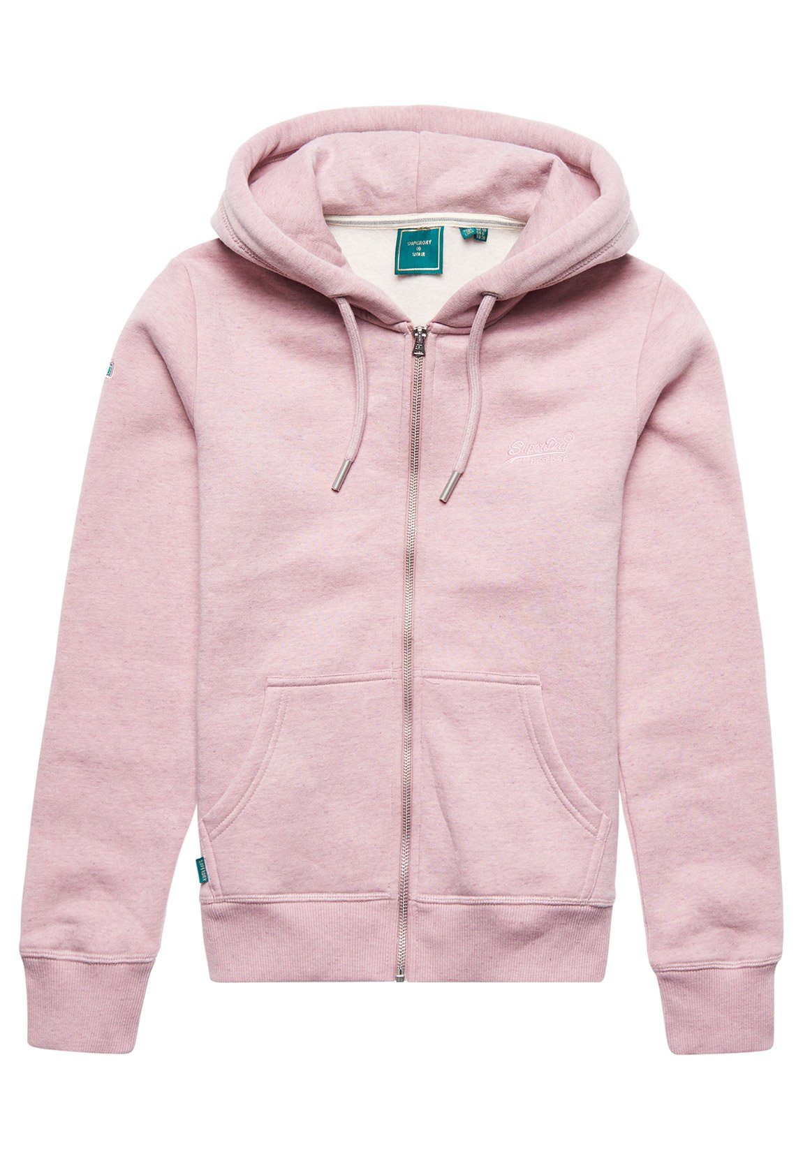 Superdry Sweatshirt »Superdry Damen Sweatjacke VINTAGE LOGO EMB ZIPHOOD  Soft Pink Marl Rosa« online kaufen | OTTO