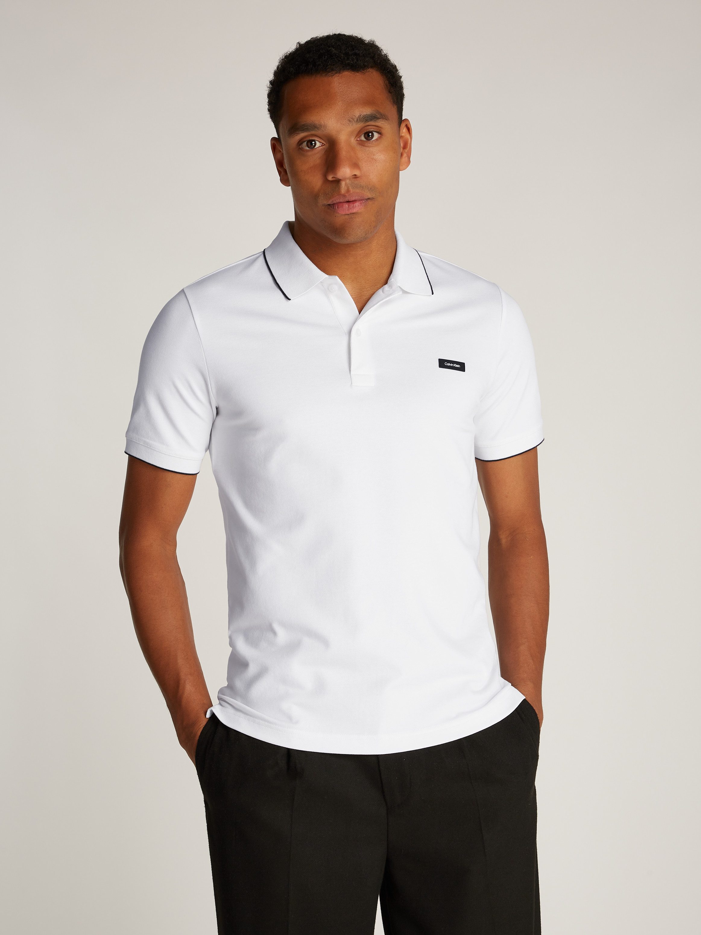 Calvin Klein Poloshirt STRETCH PIQUE TIPPING günstig online kaufen