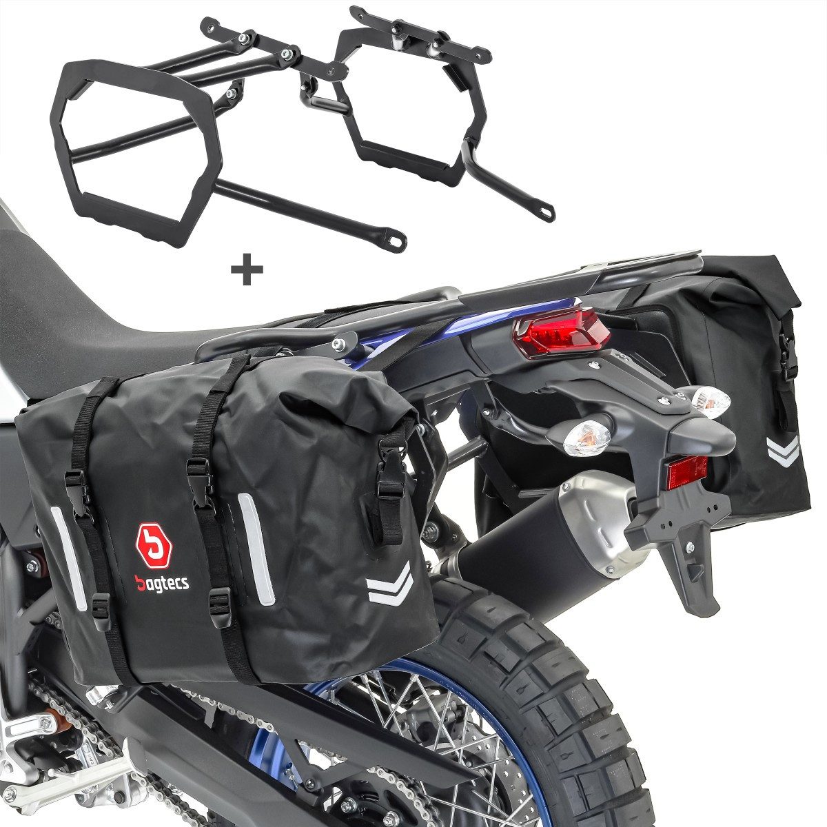 Bagtecs Kofferset Satteltaschen Set WP8 für Triumph Tiger 900 / GT / Rally 20-23 + Koffe