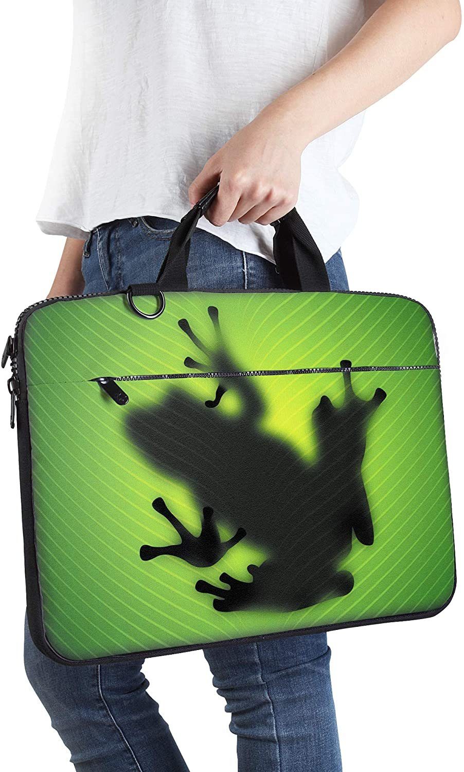 MAXLVL Laptoptasche 15.6 / 17.3 Zoll (Notebooktasche aus Canvas mit Zubehörfach), Schmutz- & Wasserabweisend