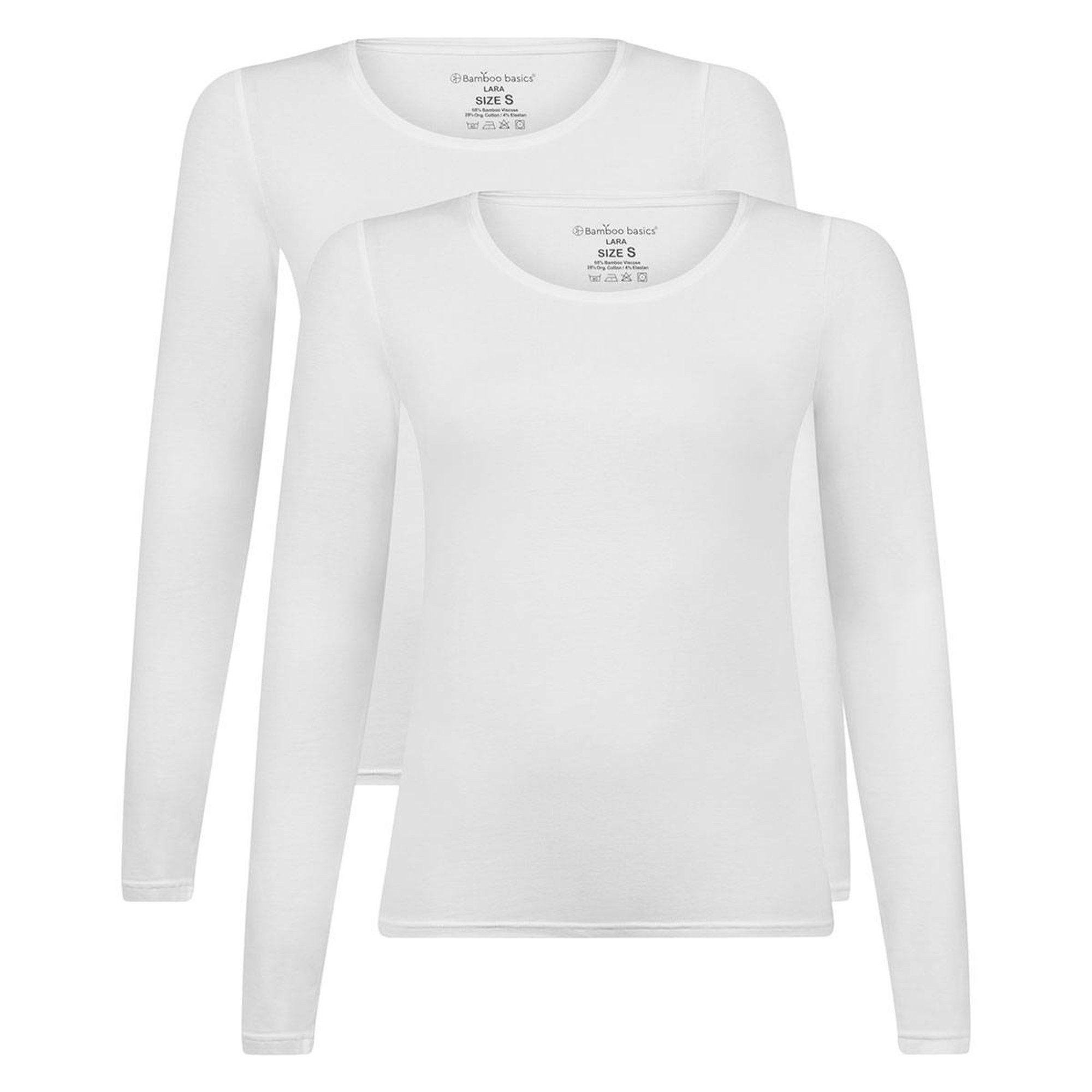 Bamboo basics Unterhemd Damen Longsleeve 2er Pack Viskose LARA (Packung, 2e günstig online kaufen