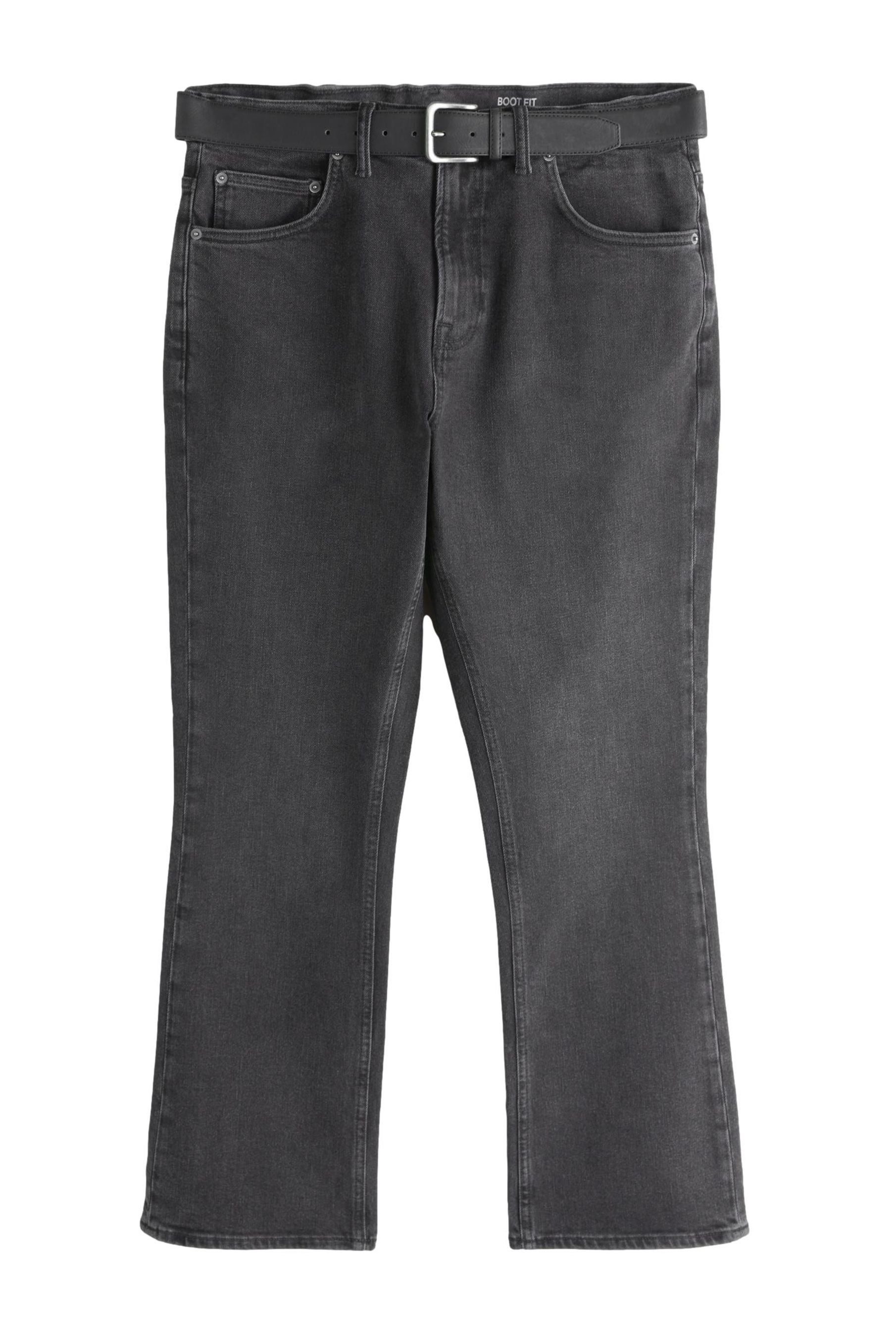 Next Bootcut-Jeans Bootcut Fit Jeans mit Gürtel (2-tlg)