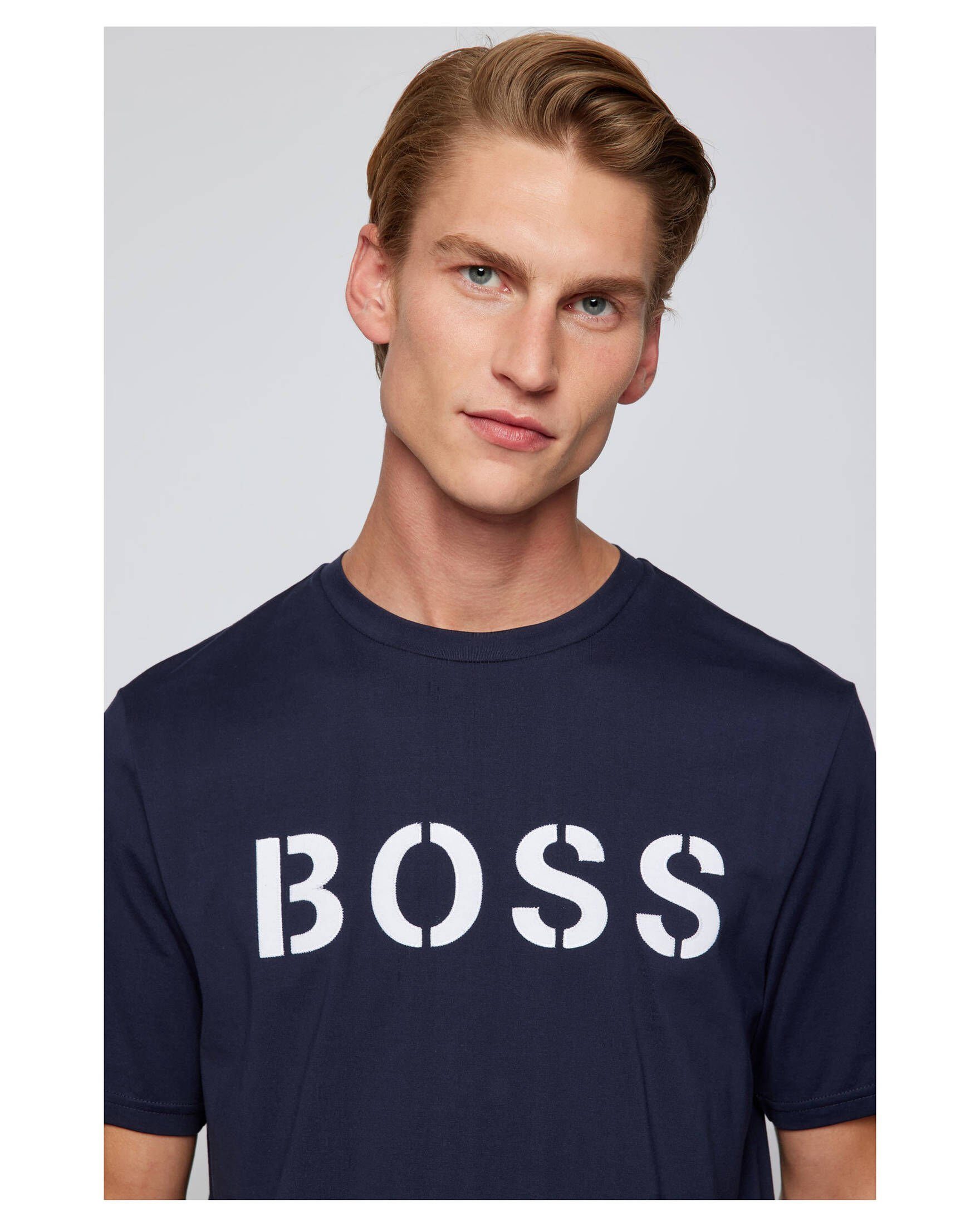TETRY Herren T-Shirt darkblue (1-tlg) BOSS (83) T-Shirt HUGO
