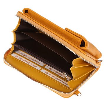 Christian Wippermann Umhängetasche Damen Tasche mit Handyfach RFID Schutz Geldbörse (einzeln), Handy Umhängetasche Leder Optik