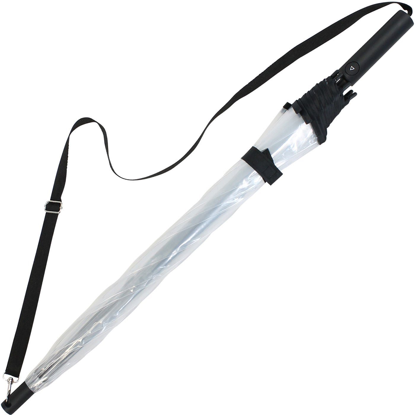 iX-brella Stockregenschirm Umhängeschirm Hands-Free Automatik mit Tragegurt, praktisch-alltagstauglich – Bild 4 von 5