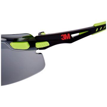3M Arbeitsschutzbrille 3M Solus S1202SGAF Schutzbrille mit Antibeschlag-Schutz Grün, Schwarz