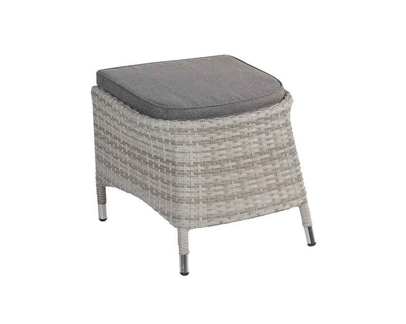 LC Garden Gartenlounge-Hocker LC Garden »Roma« Dining Hocker Fußbank natur