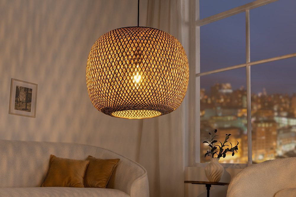 riess-ambiente Hängeleuchte ORGANIC LIVING 45cm natur · Pendellampe mit Sch günstig online kaufen