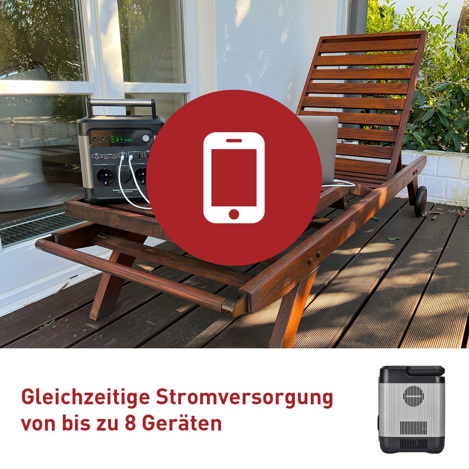 Sunstone Power 1200W Lithium Akku 999Wh Stromspeichergerät Mobiler Energiespeicher Powerstation 45000 mAh, Schnelles Ladeverfahren, gleichzeitiges Auf- und Entladen möglich