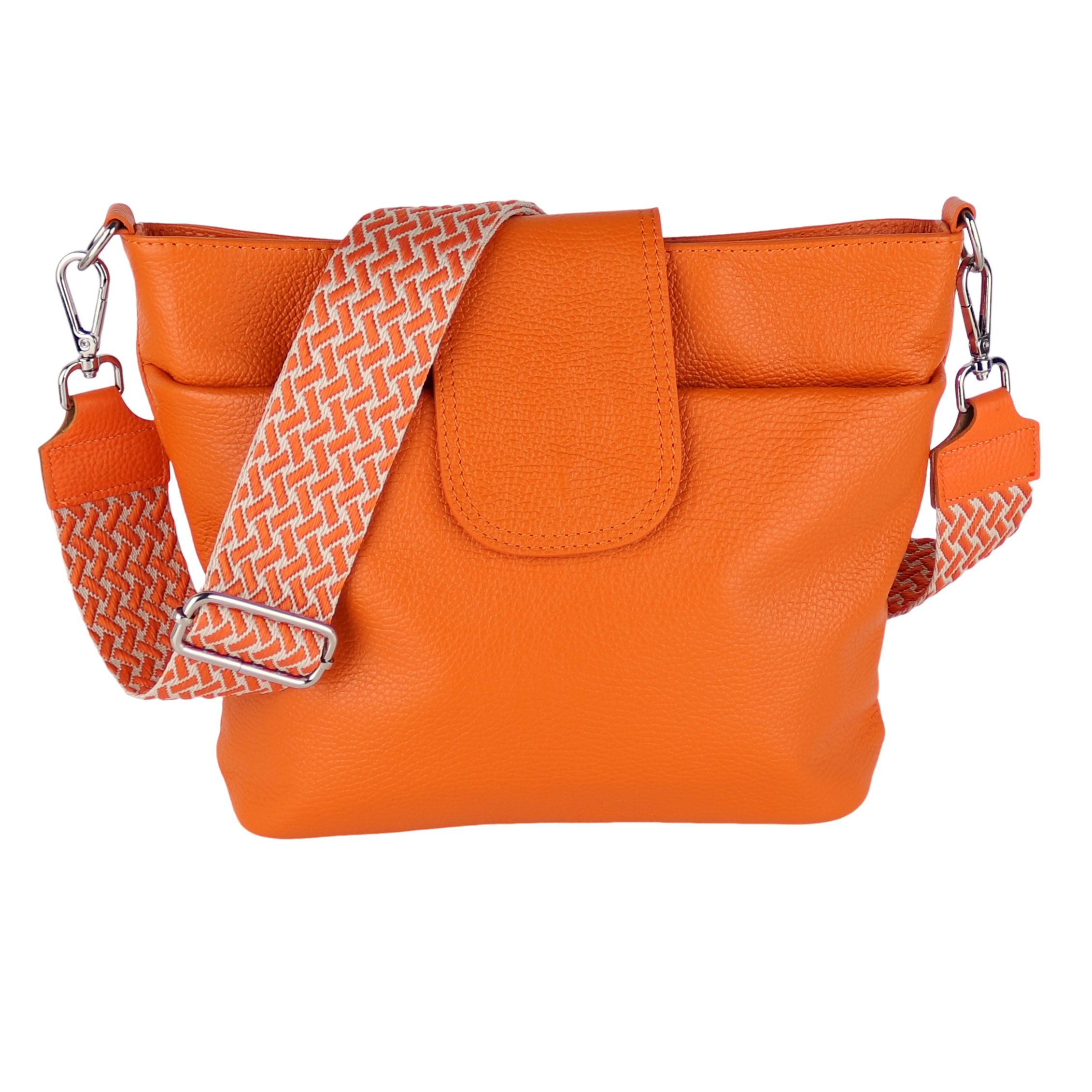 Umhängetasche Damen, Crossbody Bag, Echtleder Made in Italy