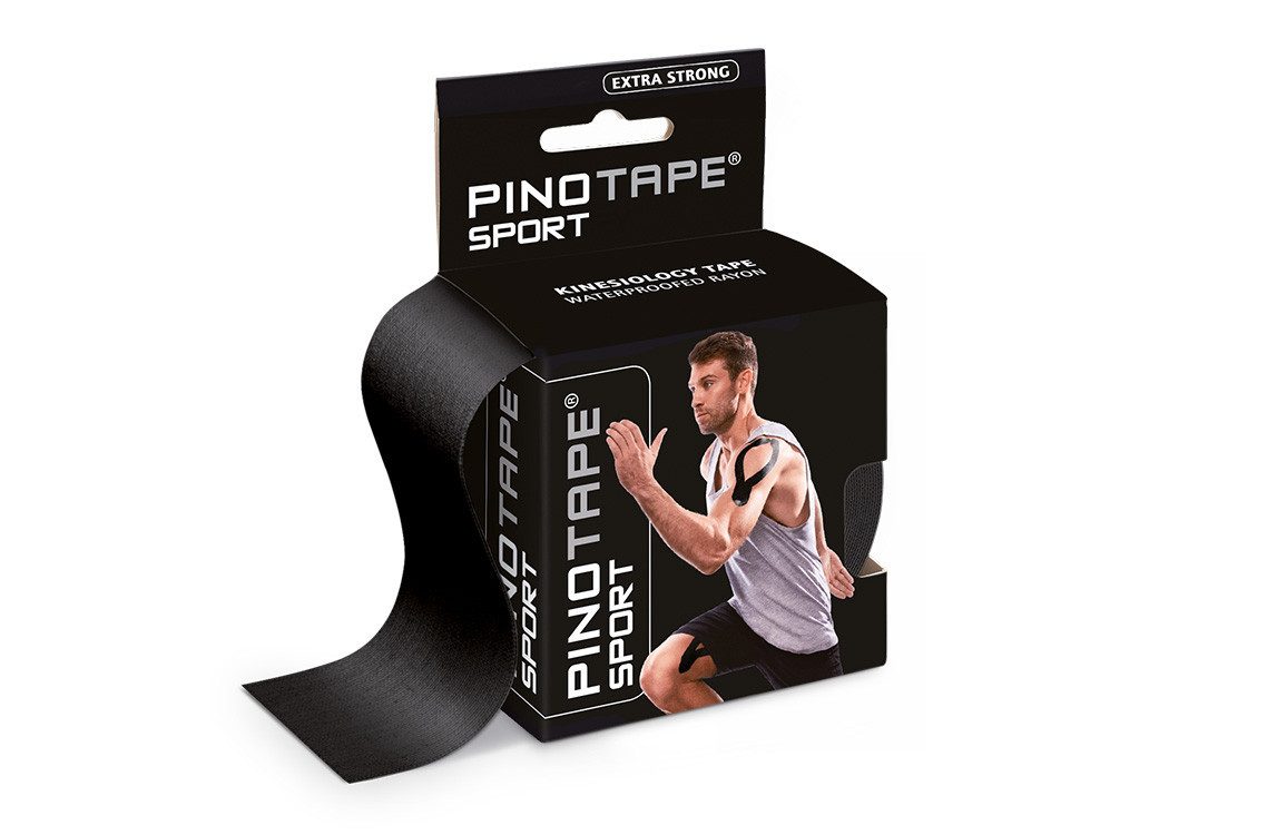 Pino Kinesiologie-Tape Pinotape Sport Tape Schwarz 5 cm x 5 m (1-St)