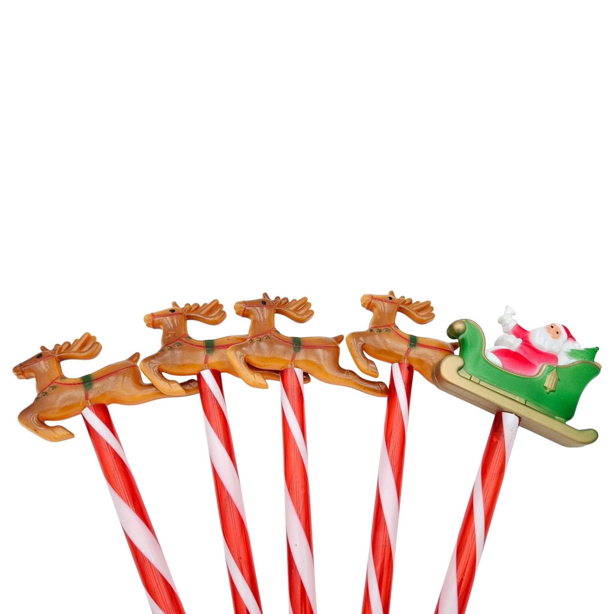 Meinposten Gartenstecker Weihnachtsschlitten Weihnachtsmann Zuckerstangen R günstig online kaufen