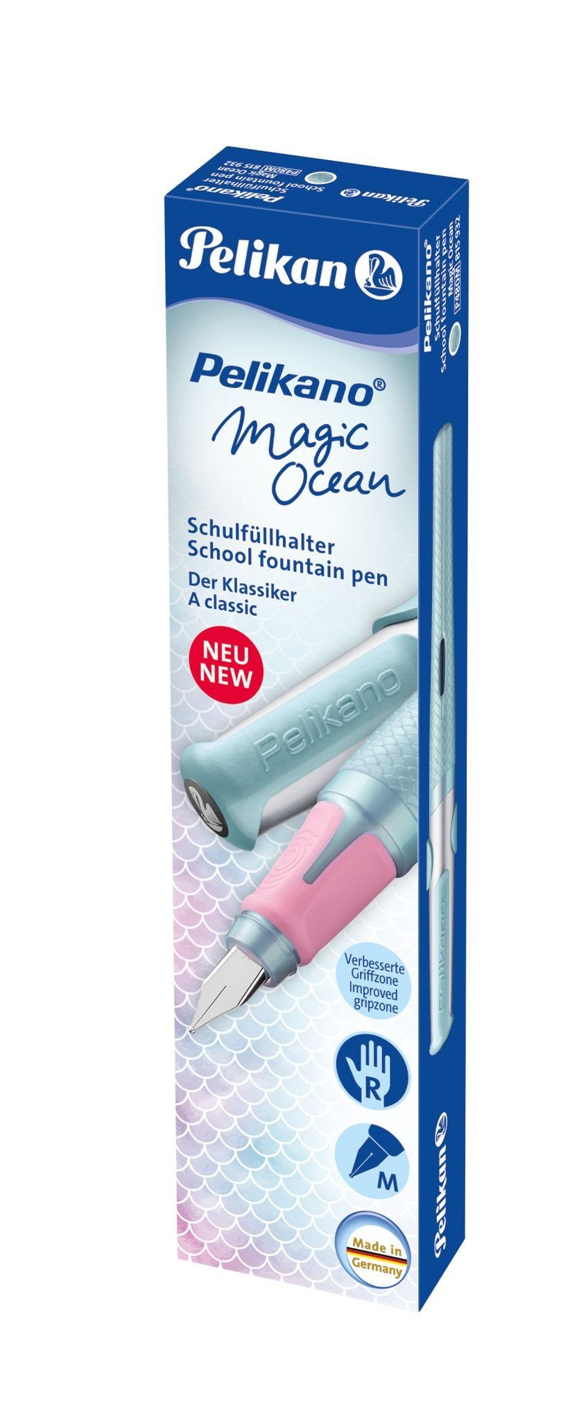 Pelikan Pelikan P480D Magic Faltschachtel Ocean Tintenpatrone Rechtshänder Pelikano Füller M