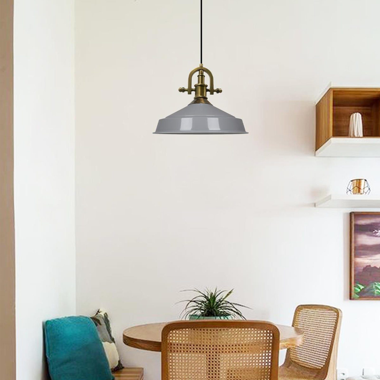 Bamyum Pendelleuchte Bamyum Pendelleuchte I Asletl-Marine l Ø41 cm E27 Metall Vintage Lampe, ohne Leuchtmittel
