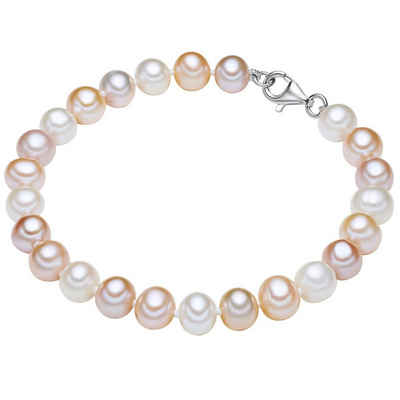 Valero Pearls Perlenarmband silber, mit Süßwasser-Zuchtperle