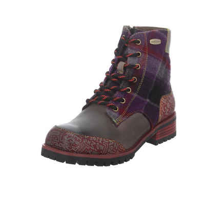 LAURA VITA »Kandyo Boots Schriftzug Leder-/Textilkombination« Schnürstiefel Leder-/Textilkombination
