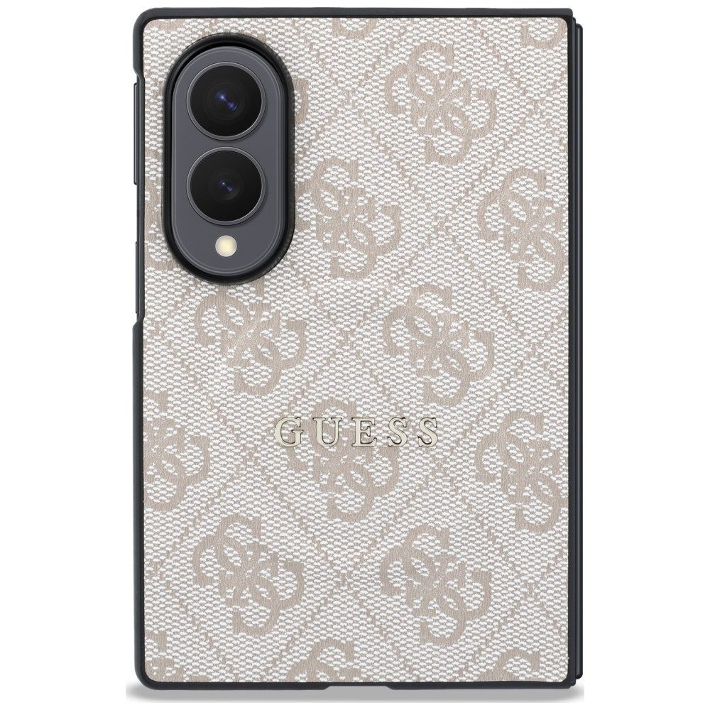 Guess Handyhülle Galaxy Z Fold 8 Case MagSafe Kunstleder rosa braun grau Logo golden 7,6 Zoll, Kantenschutz – Bild 2 von 5