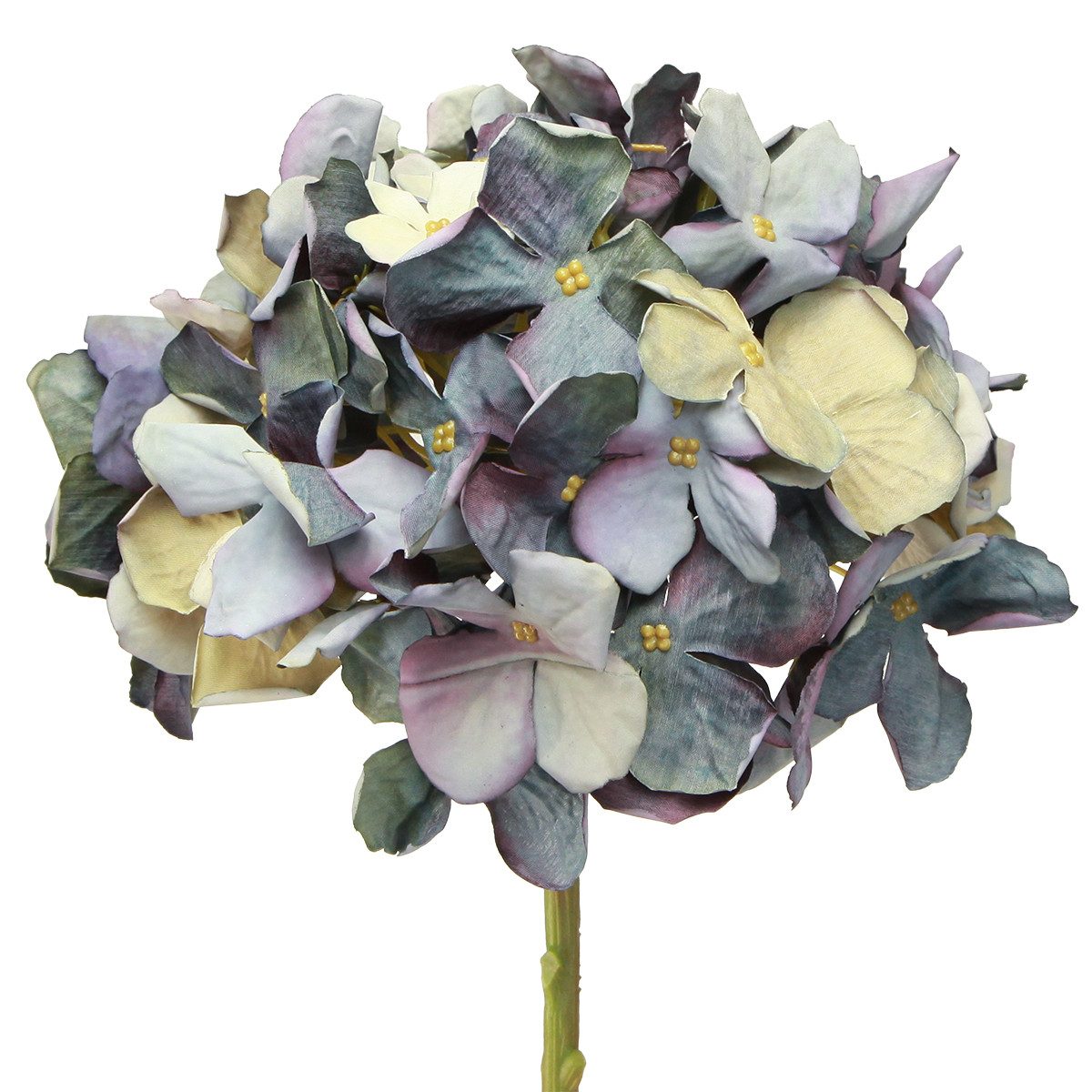 Kunstblume Künstliche Hortensien Blumen Blau Groß Ø15cm L58cm 2 Stück, Florists Products, Höhe 7.5 cm