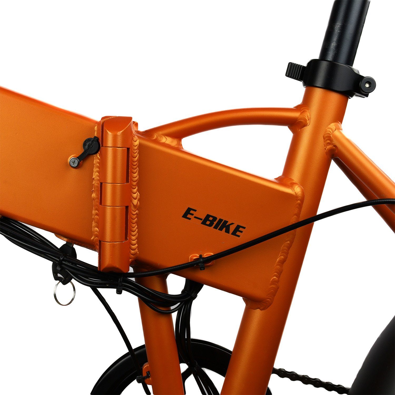 Myatu orange, 500 Gang Wh Akku Heckmotor, Fatbike E-Bike Zoll 20 faltbar 6 250W 500 Wh Shimano,