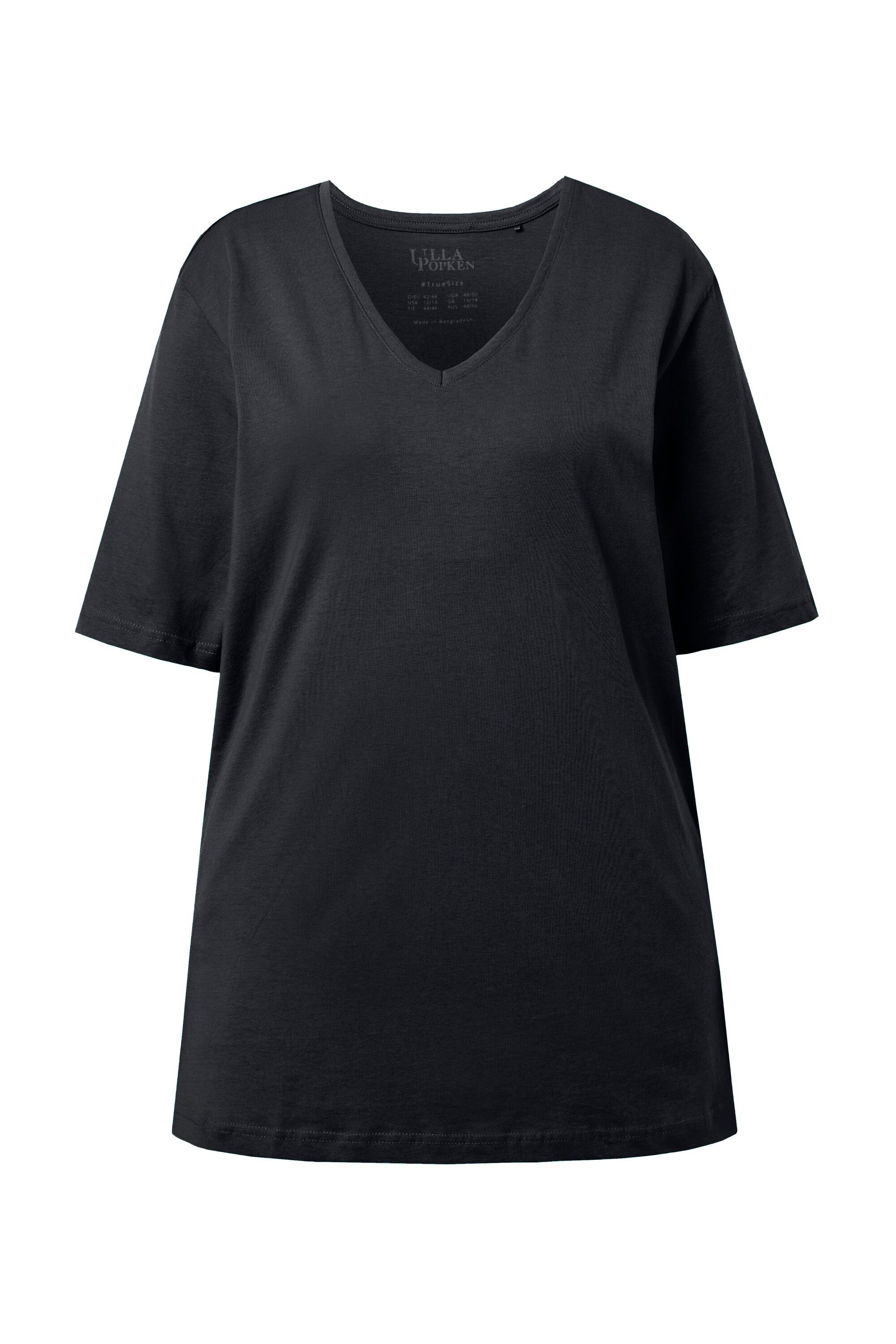 Ulla Popken T-Shirt T-Shirt V-Ausschnitt Relaxed günstig online kaufen