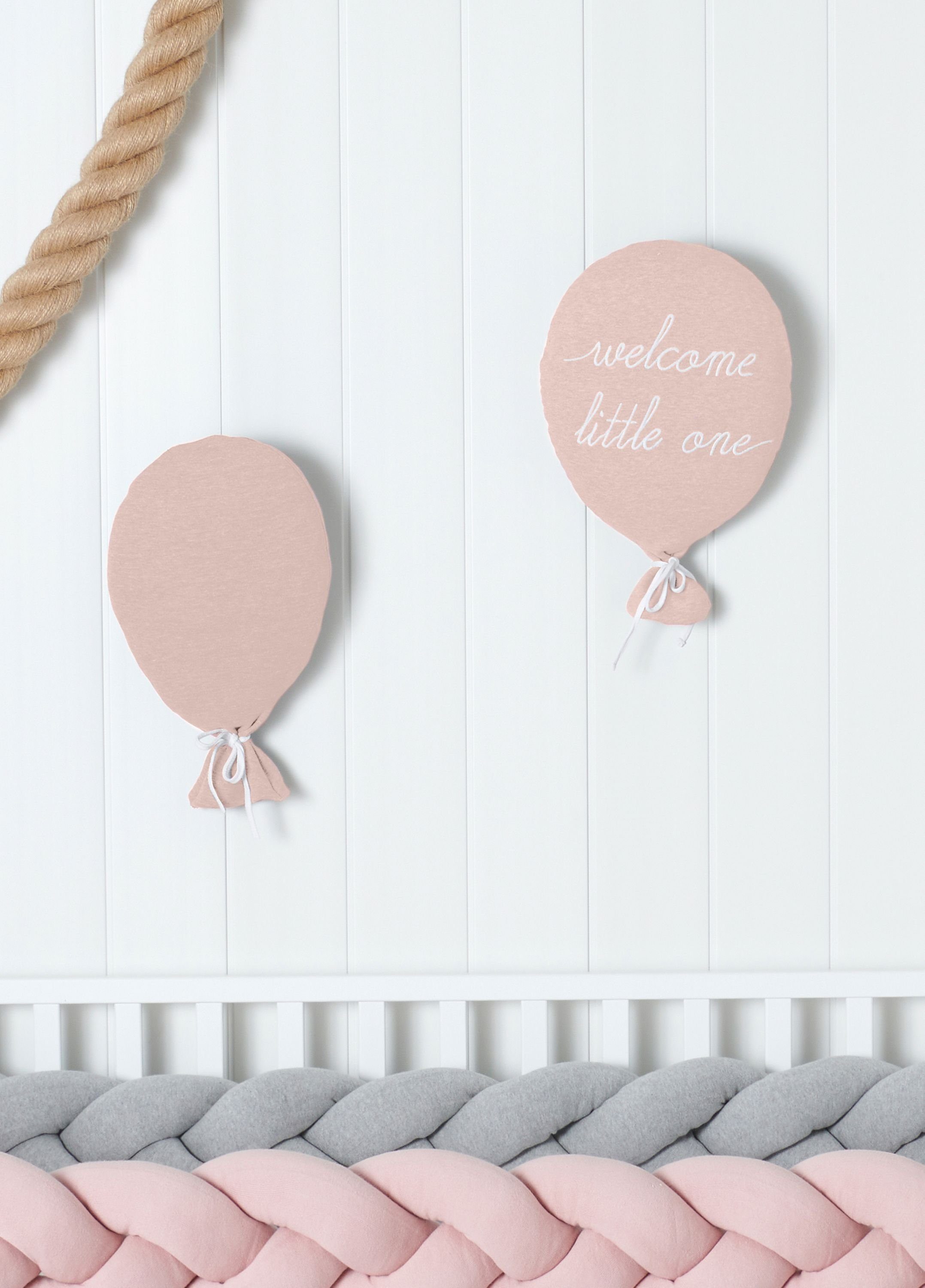 Mädchen Nordic zertifizierte Wanddekoobjekt, Wanddekoration Ballon aus Dekokissen Bezug Company Babykissen abnehmbar 100% Rosa als Junge Geschenk Baumwolle Coast ideal