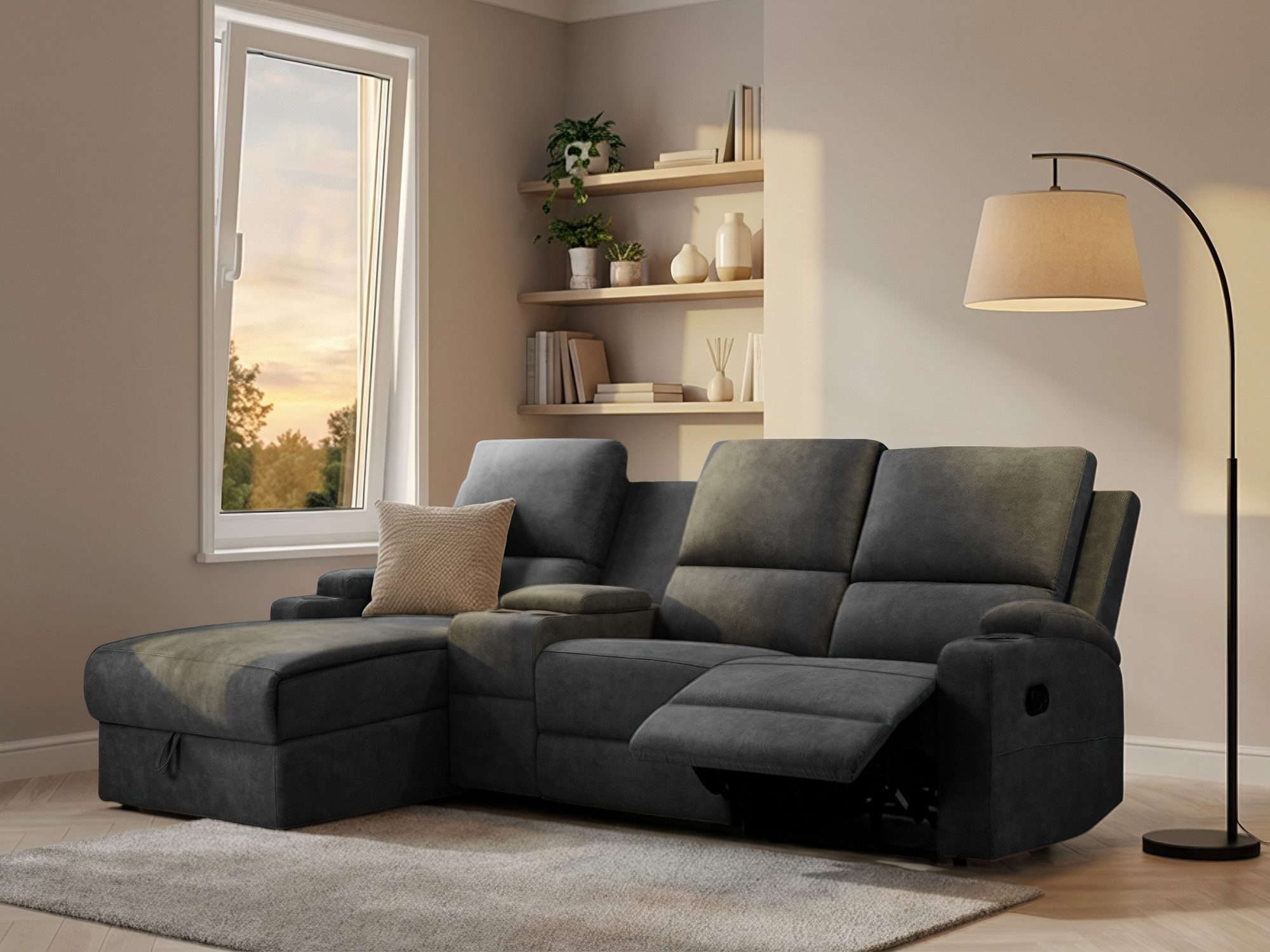 OTTO home Ecksofa NAPORI Multimediasofa, 3er Kinosessel XXL, L-Form, 3 Bezu günstig online kaufen