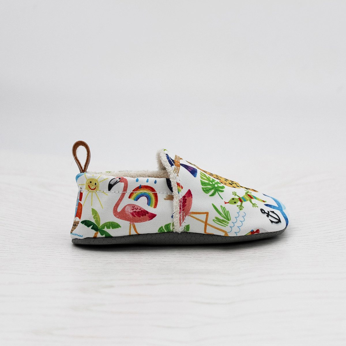 POLOLO Kinderschuhe mit lustigen Tiermotiven, aus Seaqual Yarn, Kinder Hausschuh