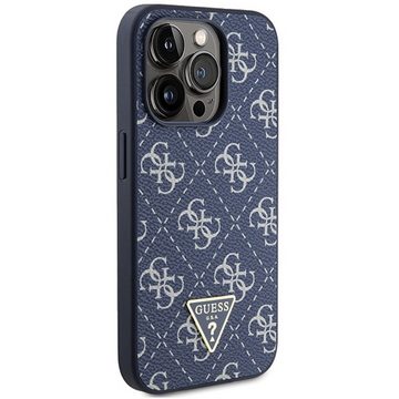 Guess Smartphone-Hülle Guess 4G Triangle Metal Logo für Apple iPhone 15 Pro Max Schutz Hülle