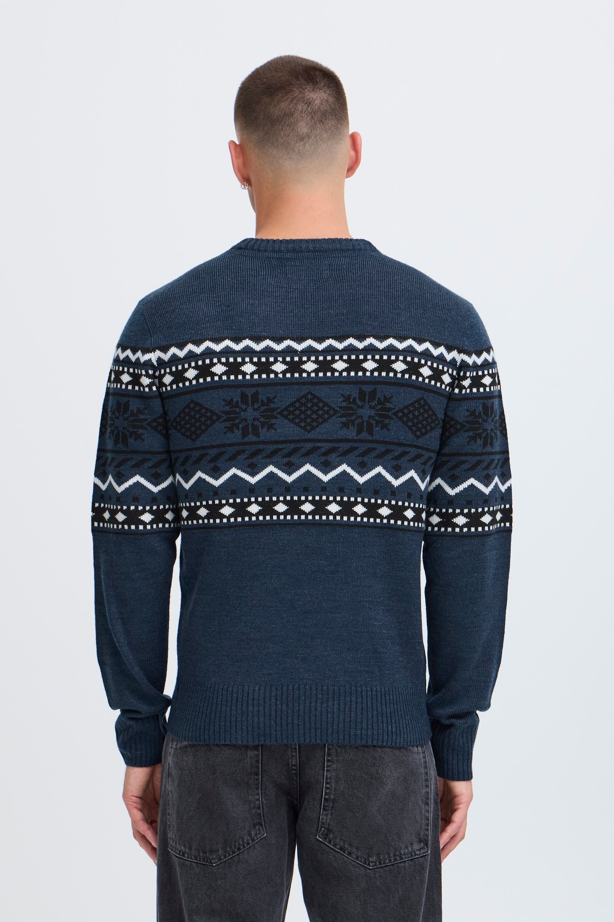 Blend Strickpullover BHNohr Klassischer Norweger Grobstrickpullover