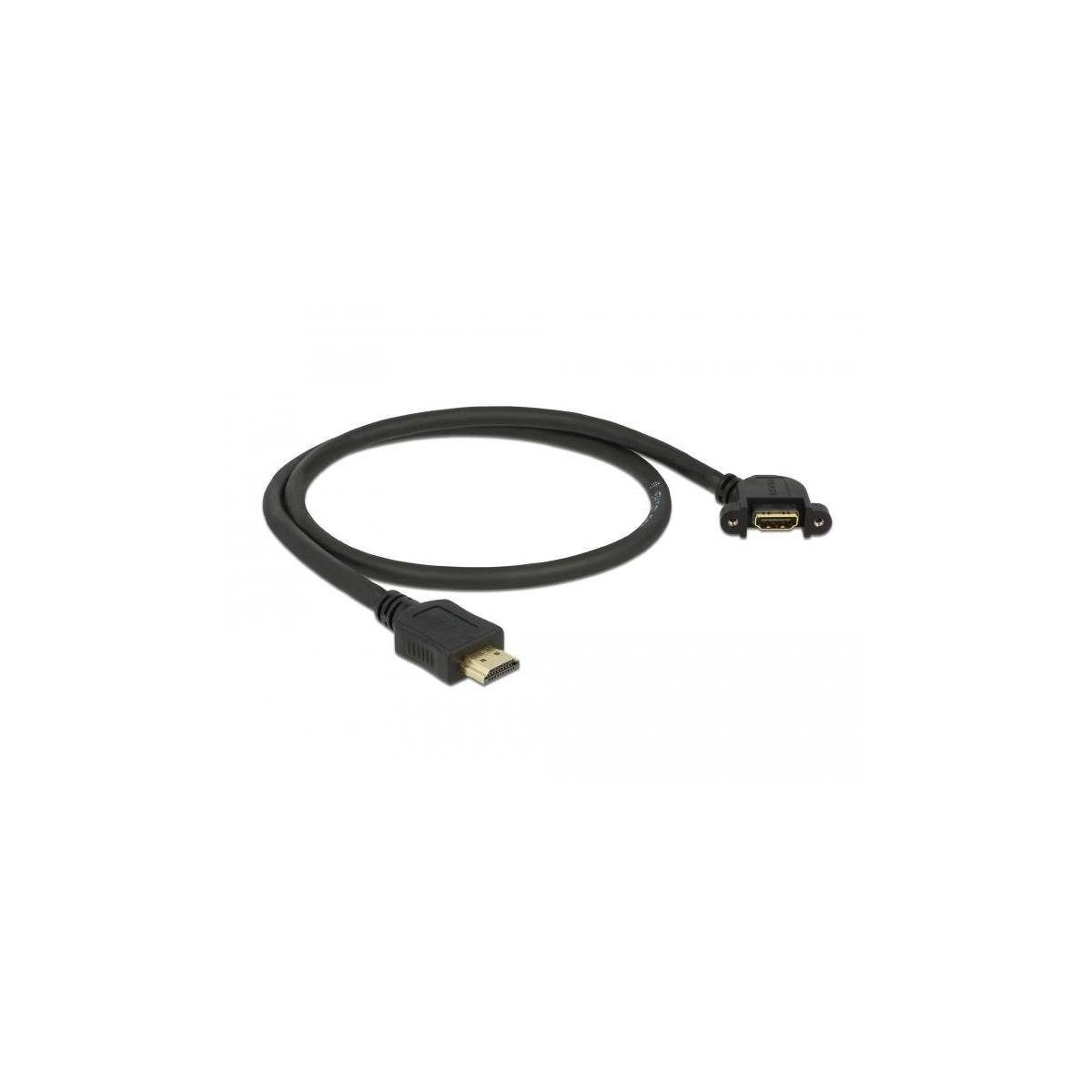 HDMI-A > Delock Buchse (50,00 cm) zum Stecker Einbau HDMI-A Computer-Kabel, HDMI-A, HDMI 110°... Kabel