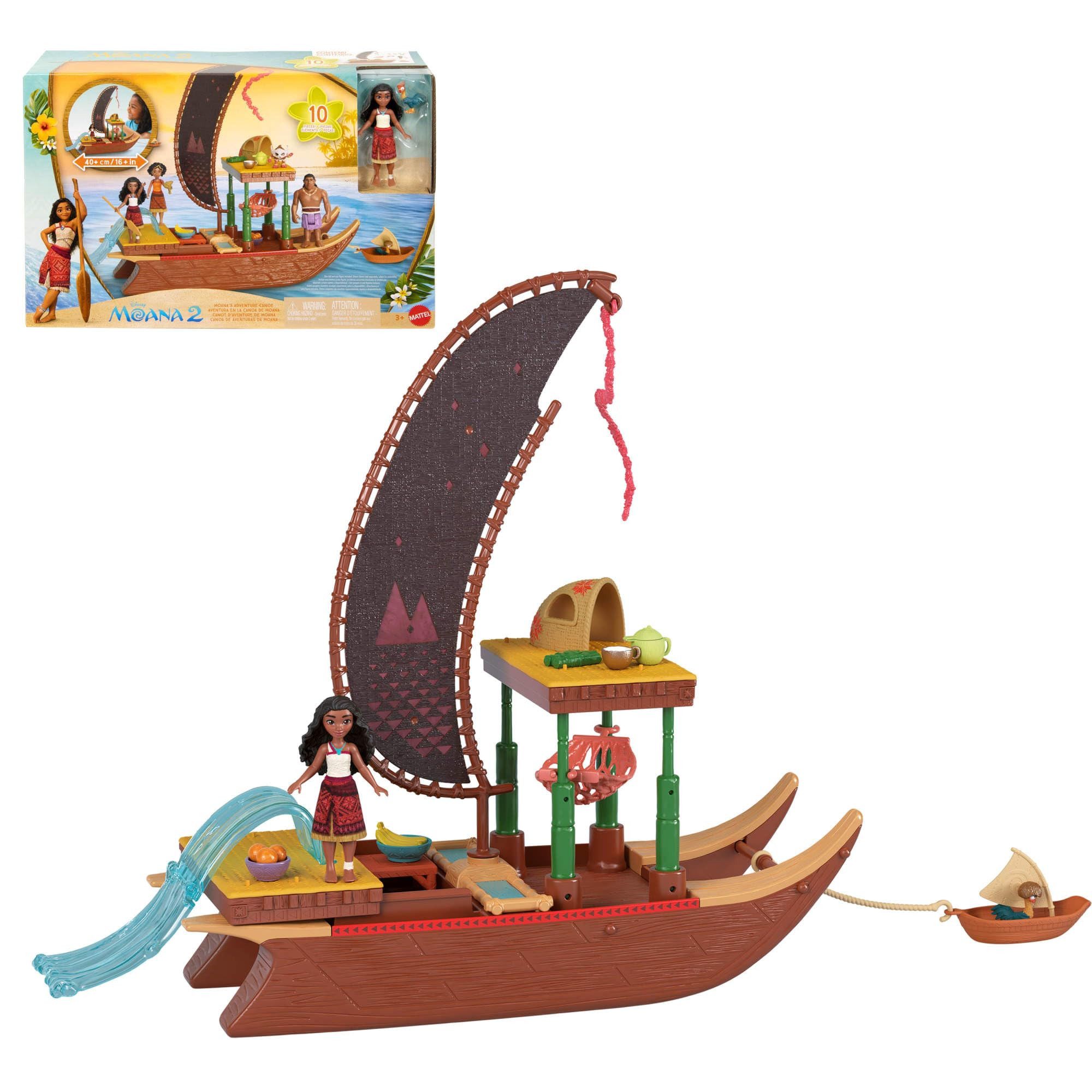 Mattel® Babypuppe Disney Vaiana Vaiana 2 Abenteuerkanu-Spielset, Puppen-Spielset aus Vaiana