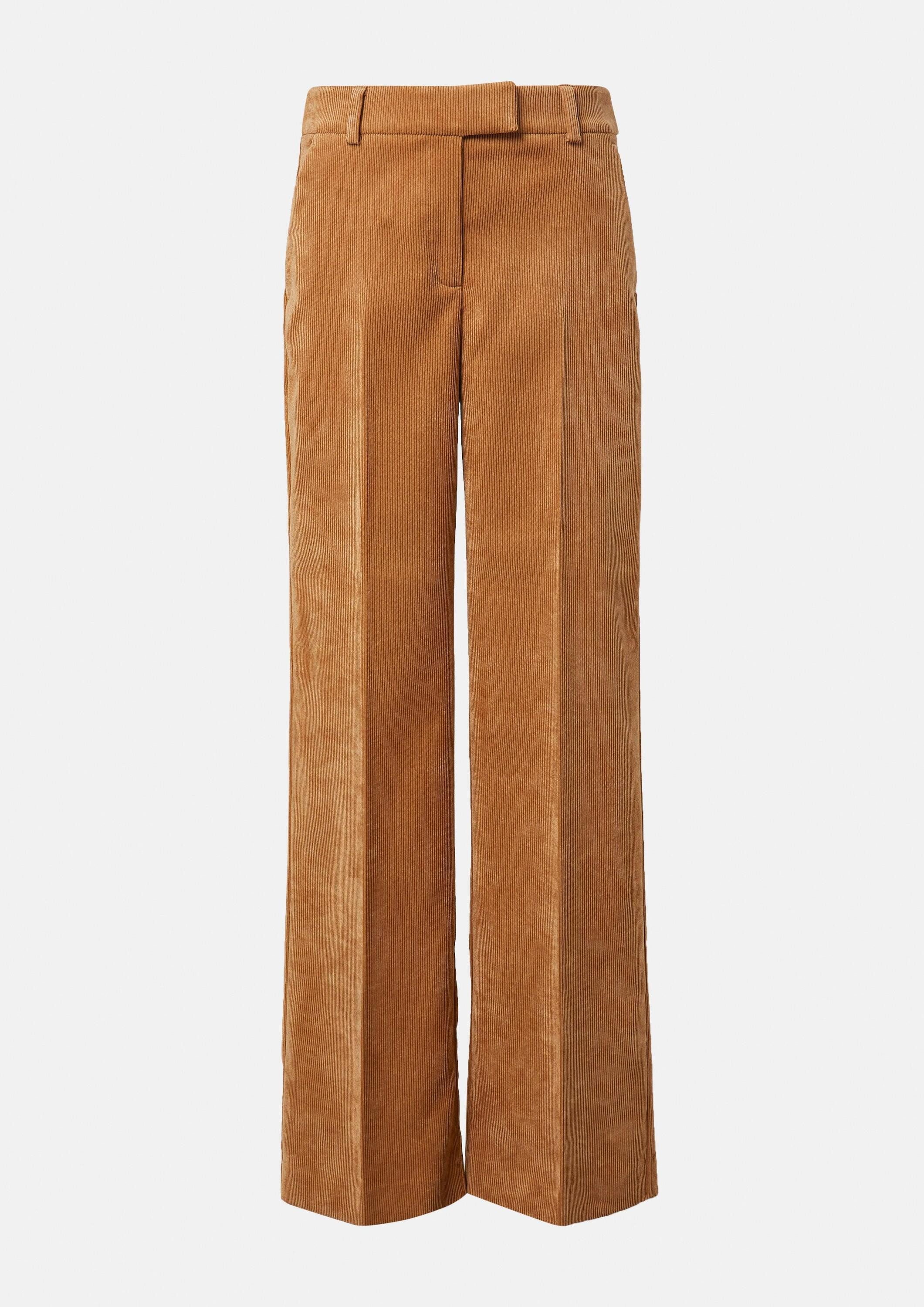 comma Chinos Hose Cordhose mit Wide Leg