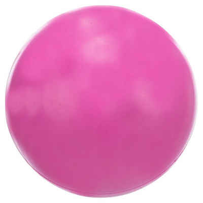 TRIXIE Spielknochen Hundespielzeug Ball, geräuschlos, Durchmesser: 7 cm / Farbe: pink