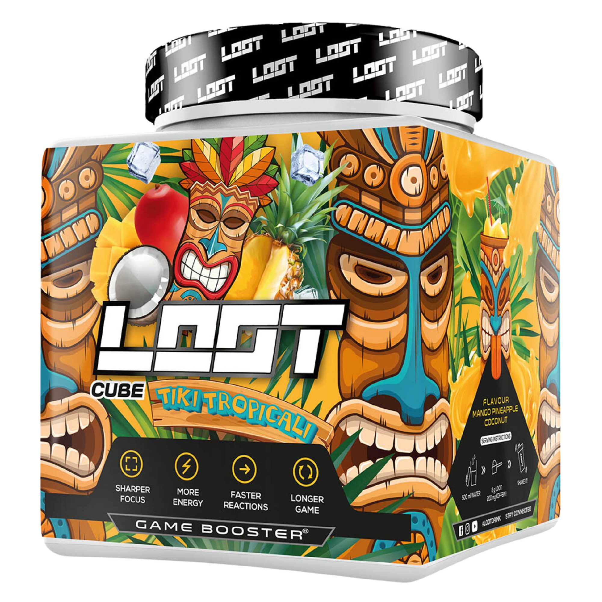 LOOT LOOT® Game Booster mit Koffein Energy für Gaming & Konzentration Pulver, Enthält Koffein (200 mg pro Portion)