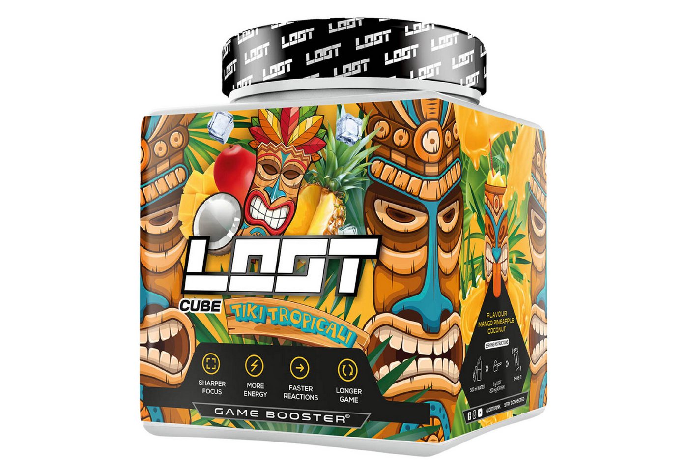 LOOT LOOT® Game Booster mit Koffein Energy für Gaming & Konzentration Pulver, Enthält Koffein (200 mg pro Portion)