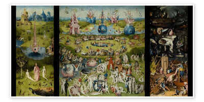 Posterlounge Poster Hieronymus Bosch, Der Garten der Lüste, Malerei