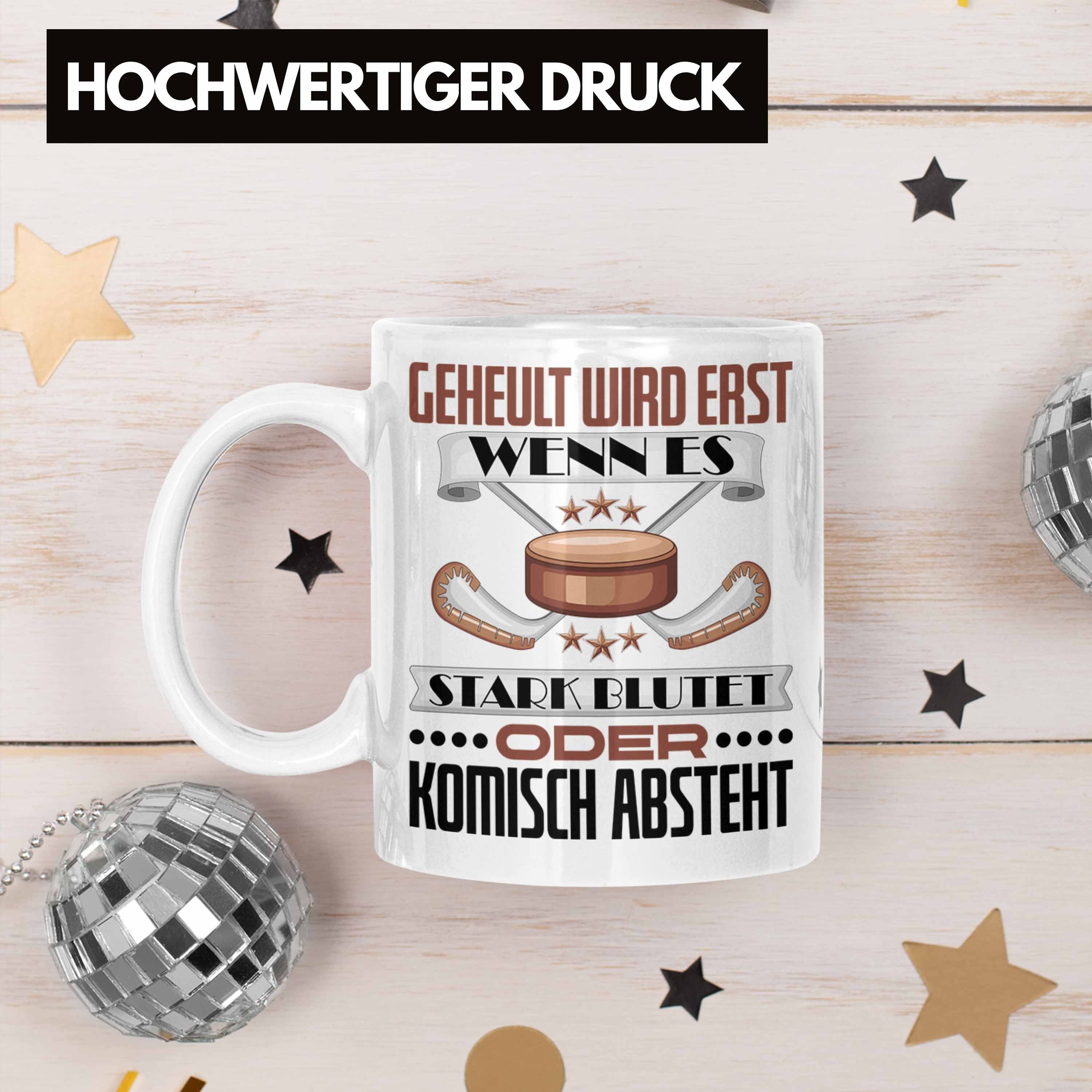 Trendation Tasse Eishockey Tasse Geschenk für Eishockey-Spieler Geschenkidee Geheult Wi