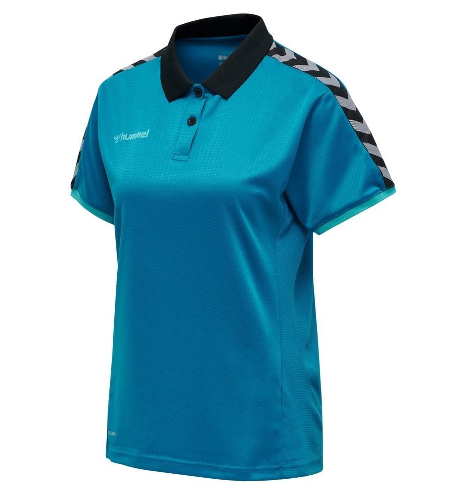 Poloshirt hmlAUTHENTIC Functional (weicher Jerseystoff) Kurzarm tealblau Damen