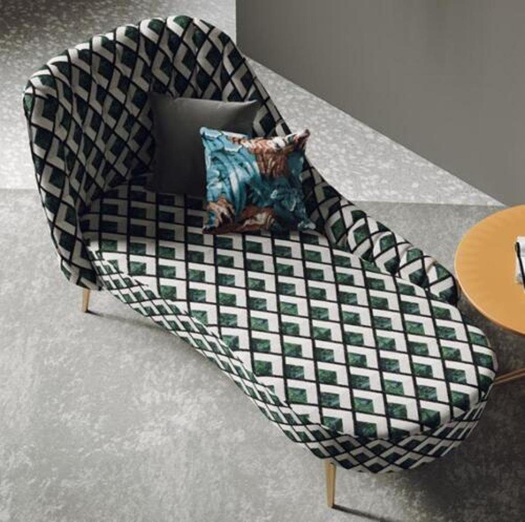 JVmoebel Chaiselongue Textil Chaise Lounge Relax Liege in Made Chaiselounge, Polster Liegen Europe Sofa