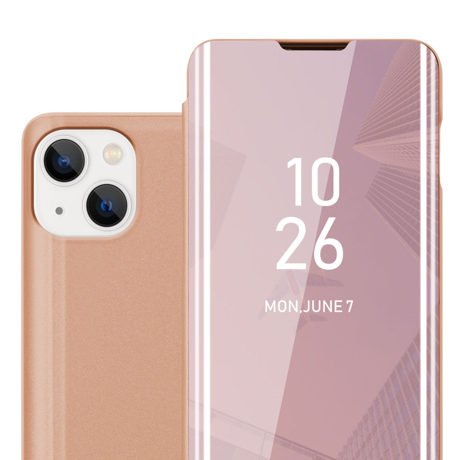 Cadorabo Handyhülle für iPhone 14 Hülle Apple iPhone 14, Klappbare Handy Schutzhülle - Hülle - mit Standfunktion und Kartenfach