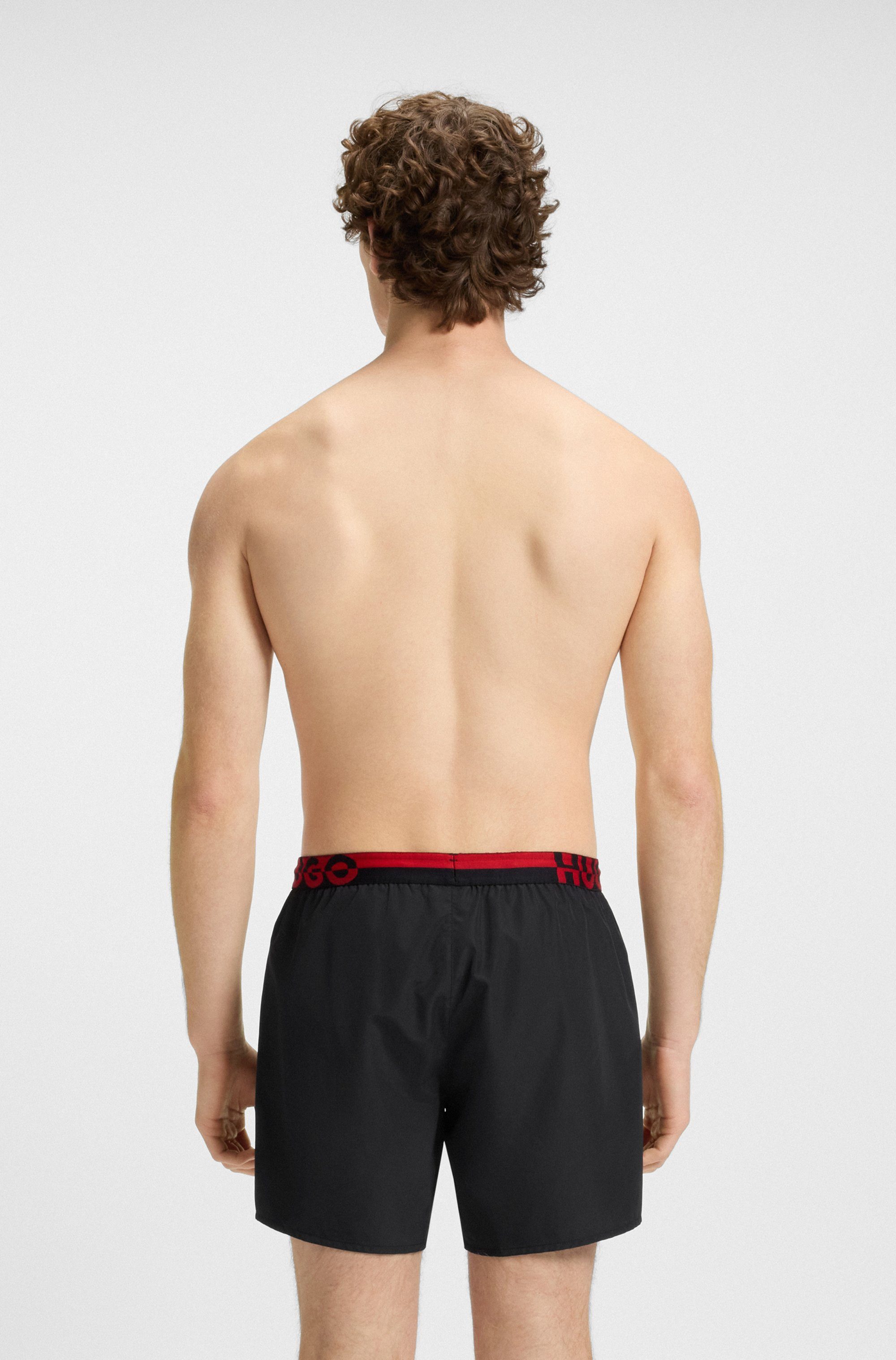 HUGO Badeshorts TAPI elastischer Bund, schnelltrocknend