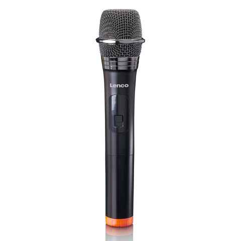 Lenco Mikrofon MCW-011BK - Kabelloses Mikrofon mit 6,3 mm Receiver