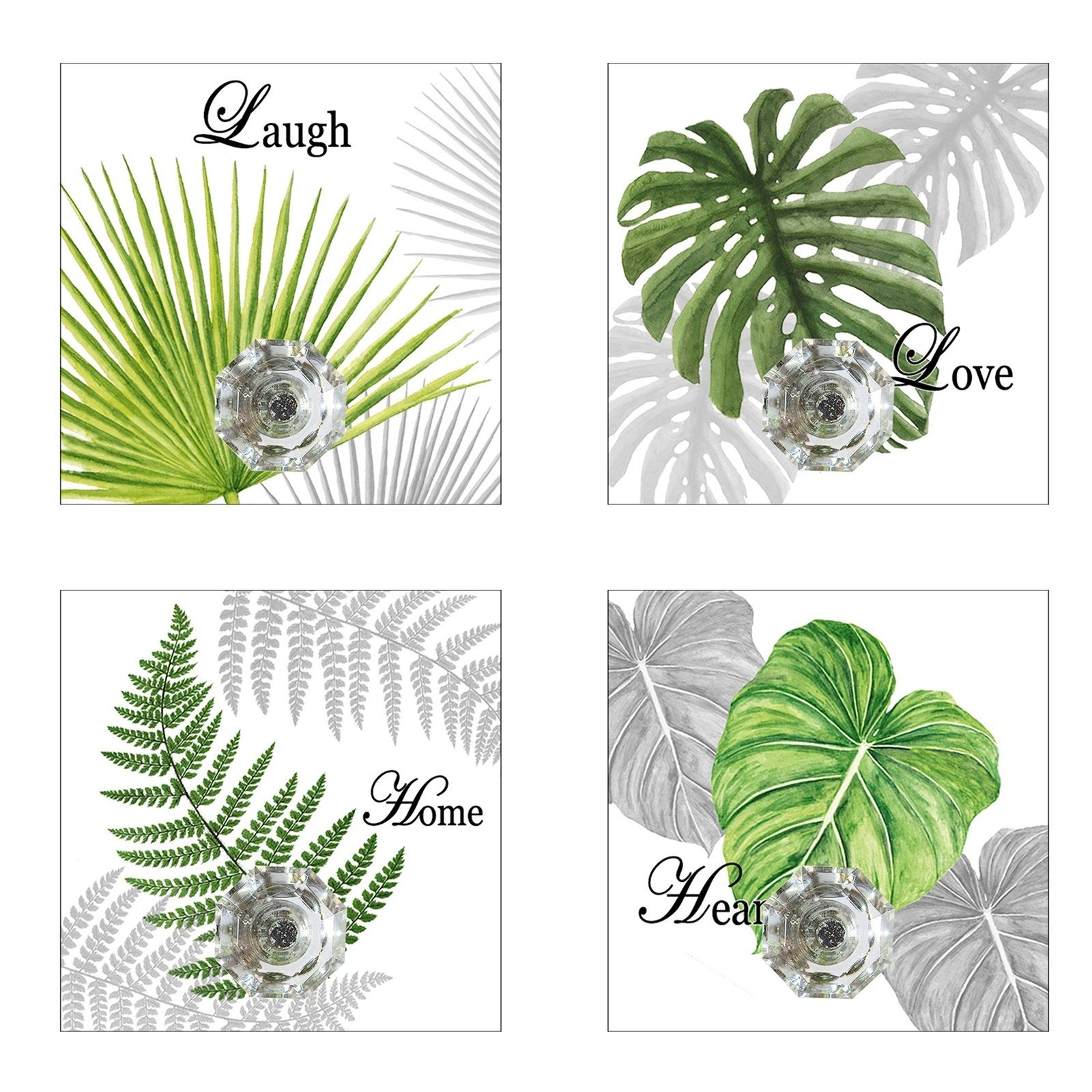 HTI-Line Wandhaken Wandhaken 4er-Set Leaf, Bad, günstig online kaufen
