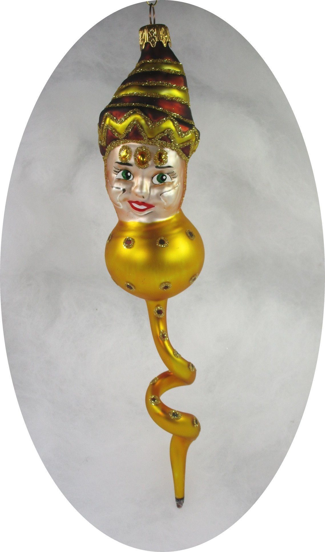 Nostalgie Christbaumschmuck Thüringen Christbaumschmuck lustiger Harlekin, HANDMADE