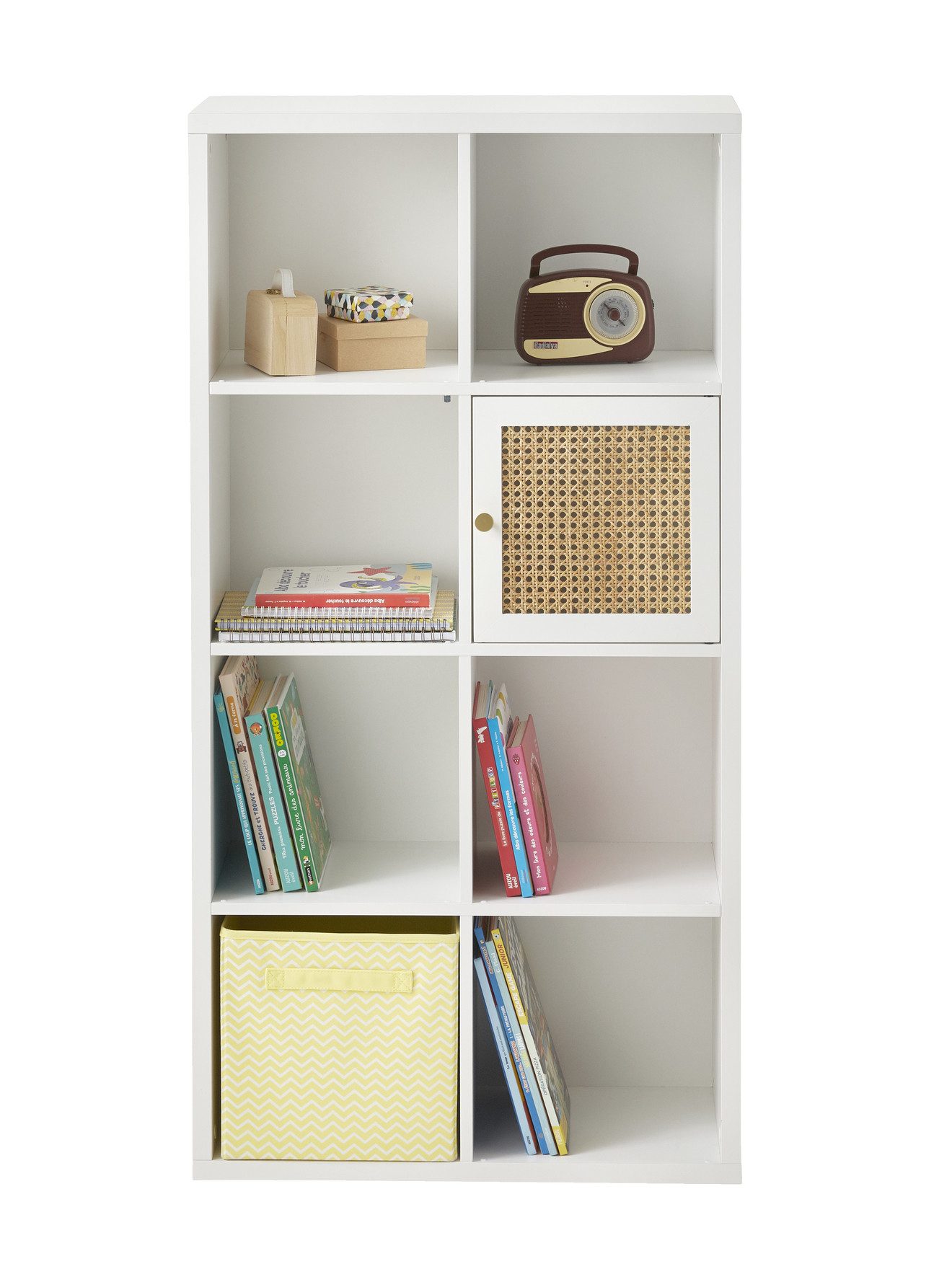 vertbaudet Kinderregal Tür für Kinderzimmer Regal, Rattan POESIE