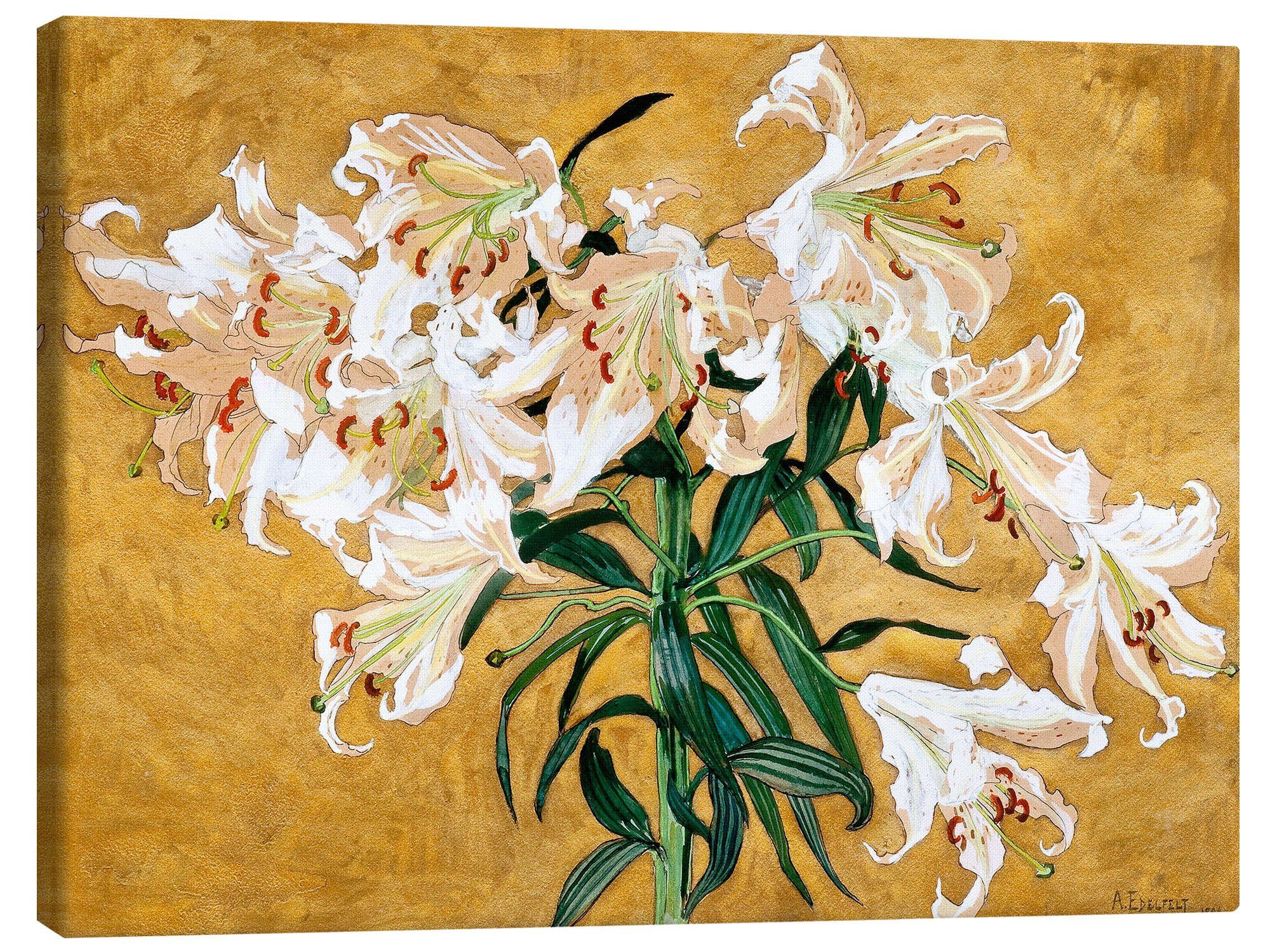 Posterlounge Wandbild Lilien, Albert Edelfelt, erhältlich als Poster, Leinwandbild, Wandsticker oder Acrylglasbild
