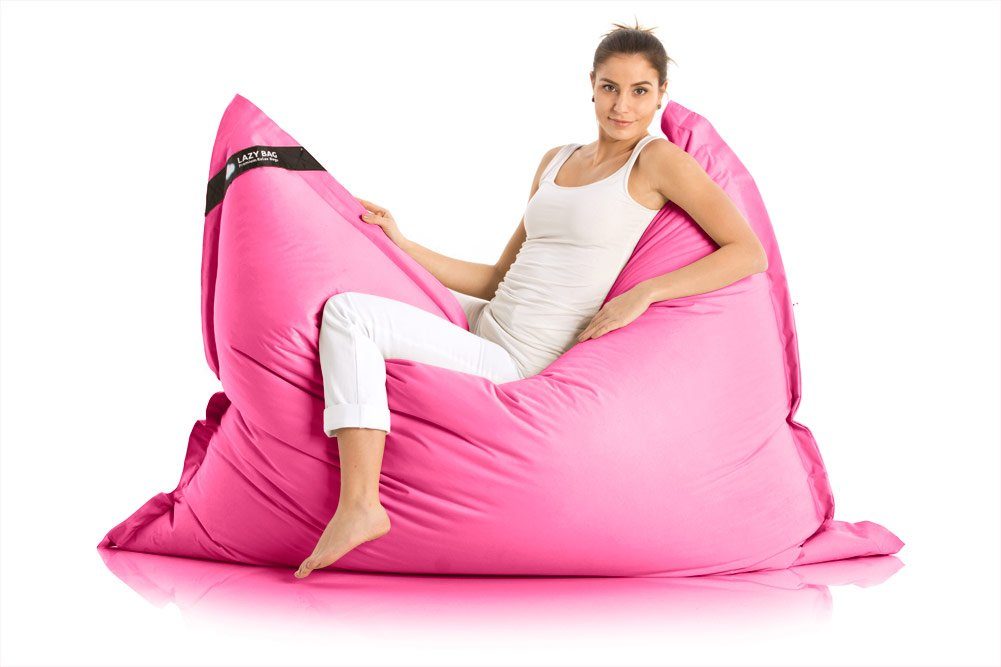 LazyBag XXL Bean-Bag, cm Riesensitzsack & Sitzsack x 140 Indoor 180 (Sitzkissen Pink Outdoor Nylon Bezug),